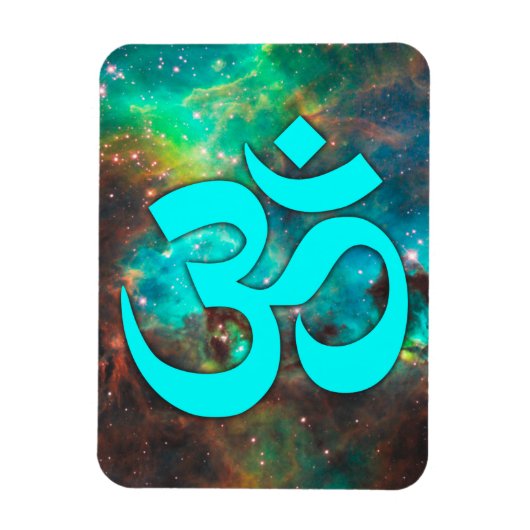Sterrenhoop Aqua Om Symbool Magneet (Verticaal)