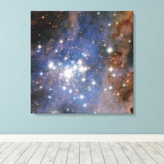 Sterrenhoop Trumpler 14. Canvas Afdruk (Insitu (Houten vloer))