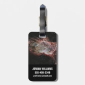 Sterrenhopen in het midden van de vlamnevel. bagagelabel (Achterkant verticaal)