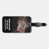 Sterrenhopen in het midden van de vlamnevel. bagagelabel (Achterkant horizontaal)