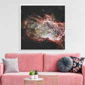 Sterrenhopen in het midden van de vlamnevel. canvas afdruk (Insitu (Woonkamer))