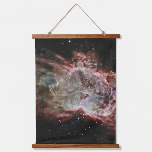 Sterrenhopen in het midden van de vlamnevel. hangend wandkleed (Voorkant)