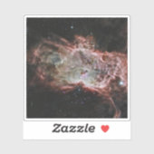 Sterrenhopen in het midden van de vlamnevel. sticker (Vel)
