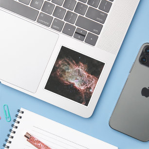Sterrenhopen in het midden van de vlamnevel. sticker