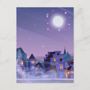 Sterrenhuizen in het maanlicht briefkaart