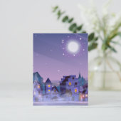 Sterrenhuizen in het maanlicht briefkaart (Staand voorkant)