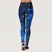 Sterrenkaart Constellatie Astronomie Liefhebber Leggings (Achterkant)