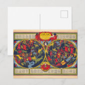  sterrenkaart Constellations Celestial Chart Briefkaart (Voorkant / Achterkant)