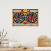 sterrenkaart Constellations Celestial Chart Poster (Keuken)