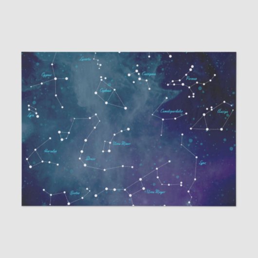 Sterrenkaart Sterrenbeelden Astronomie Tissuepapier (Voorkant)
