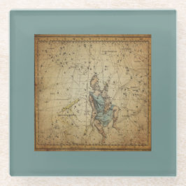  sterrenkaart van Auriga Constellation Glazen Onderzetter