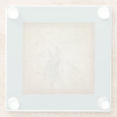  sterrenkaart van Auriga Constellation Glazen Onderzetter (Achterkant)