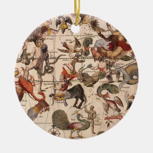  sterrenkaart van Constellation door Backer en Bro Keramisch Ornament (Voorkant)