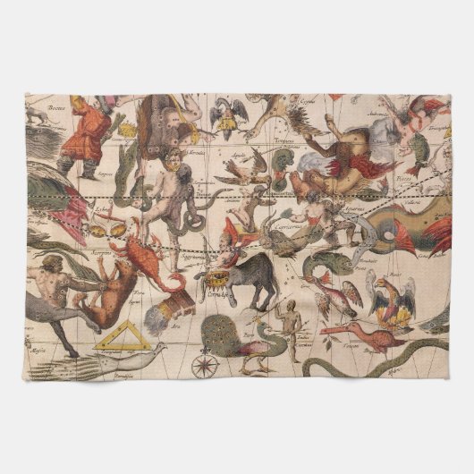 sterrenkaart van Constellation door Backer en Bro Theedoek (Horizontaal)