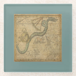 Sterrenkaart van de Hydra-constellatie Glazen Onderzetter