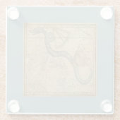 Sterrenkaart van de Hydra-constellatie Glazen Onderzetter (Achterkant)