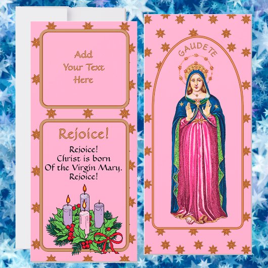 Sterrenkaart van de Kerstmis met Gaudete-Madonna