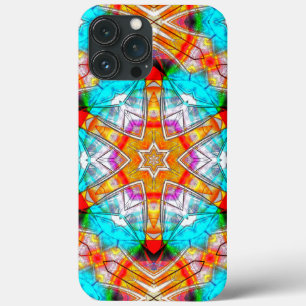 Sterrenkaleidoscoop in het oranje en cyaan krast d Case-Mate iPhone case