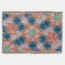 Sterrenkaleidoscoop in ruwe vorm, verbrande zalm deken