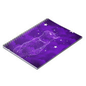 Sterrenkat schrift, paars notitieboek (Linkerzijde)