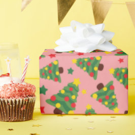 Sterrenkerstbomen met naadloze Ornamenten Cadeaupapier