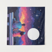 Sterrenkijken Paar Wandkleed (Voorkant (horizontaal))