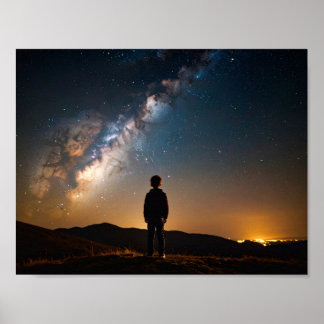 Sterrenkijkend kind poster