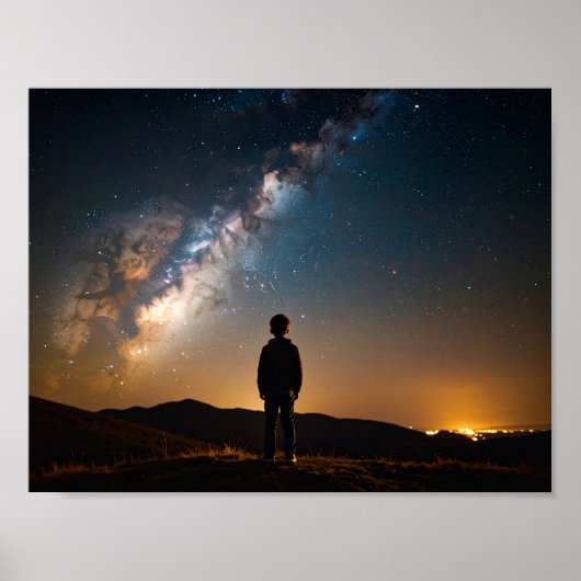 Sterrenkijkend kind poster (Voorkant)