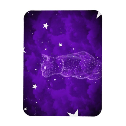 Sterrenkijkende kat magneet (Verticaal)