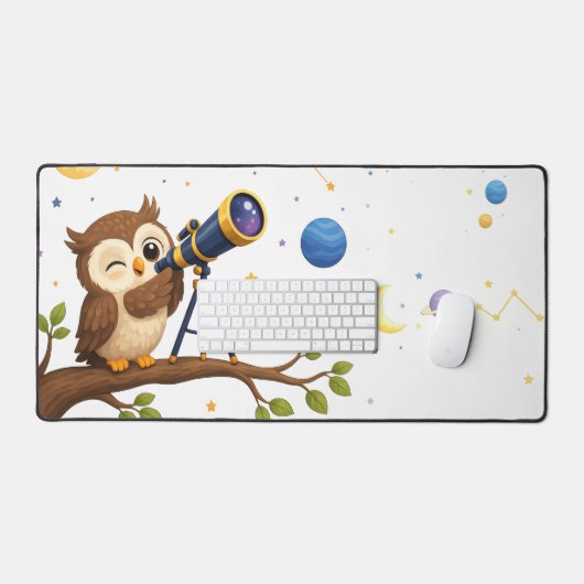 Sterrenkijkende uil bureaumat (Keyboard & Muis)