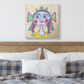 "Sterrenkind" grillig gezicht Canvas Afdruk (Insitu (Slaapkamer))