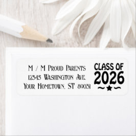 Sterrenklasse van Afstuderen 2026 Etiket