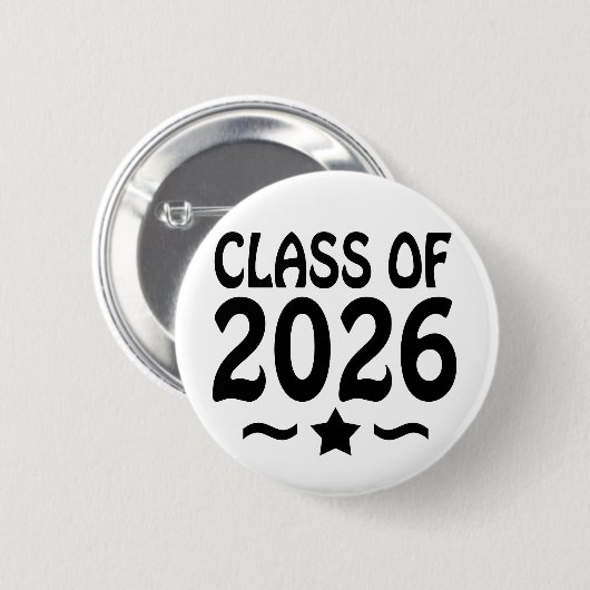 Sterrenklasse van Afstuderen 2026 Ronde Button 5,7 Cm (Voorkant /achterkant)