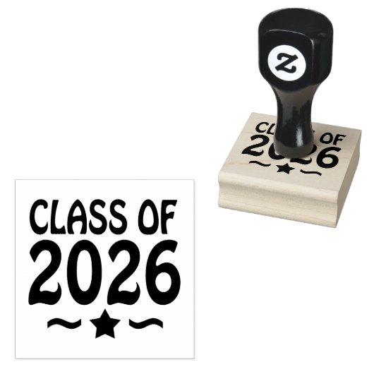 Sterrenklasse van Afstuderen 2026 Rubberstempel (Gestempeld)