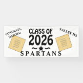 Sterrenklasse van Afstuderen 2026 Spandoek (Horizontaal)