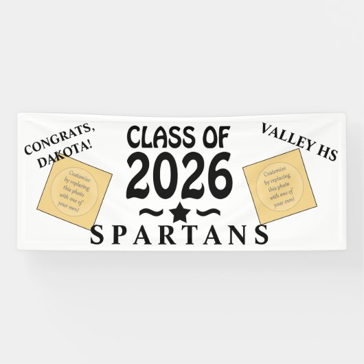 Sterrenklasse van Afstuderen 2026 Spandoek (Horizontaal)