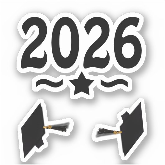 Sterrenklasse van Afstuderen 2026 Sticker (Voorkant)