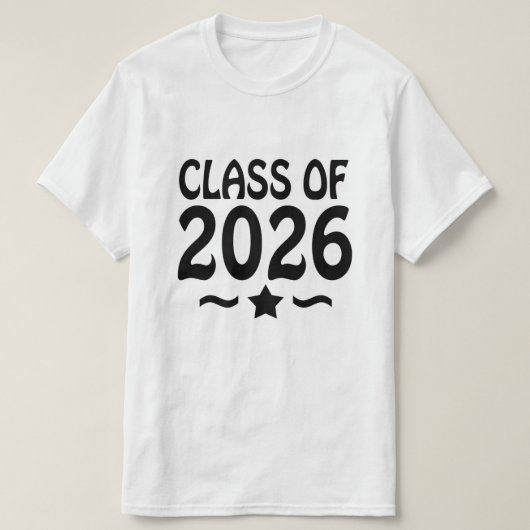 Sterrenklasse van Afstuderen 2026 T-shirt (Design voorkant)