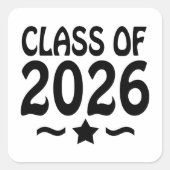 Sterrenklasse van Afstuderen 2026 Vierkante Sticker (Voorkant)