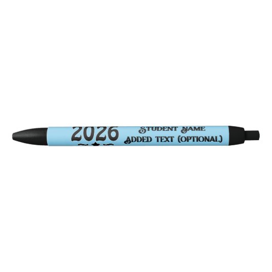 Sterrenklasse van Afstuderen 2026 Zwarte Inkt Pen (Voorkant)