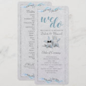 Sterrenkleurig Huwelijksprogramma Kaart (Voorkant / Achterkant)