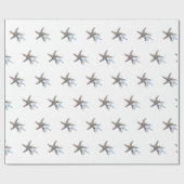 Sterrenkoppel Witte Bruiloft Cadeaupapier (Vlak)