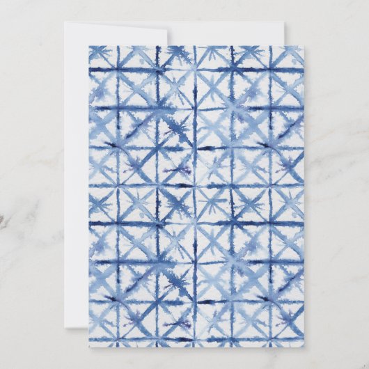 Sterrenkoppels Bruidsdouche Shibori Indigo Blauw S Kaart (Achterkant)