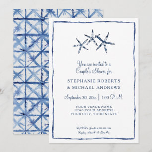Sterrenkoppels Bruidsdouche Shibori Indigo Blauw S Kaart