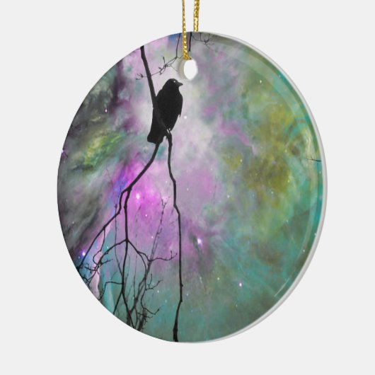 sterrenkraai keramisch ornament (Links)