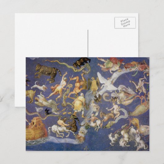  sterrenkunde Celestial Constellations Fresco Briefkaart (Voorkant / Achterkant)