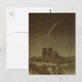  sterrenkunde, Donati-komeet boven Parijs in 1858 Briefkaart (Voorkant / Achterkant)