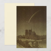  sterrenkunde, Donati-komeet boven Parijs in 1858 Kaart (Voorkant / Achterkant)