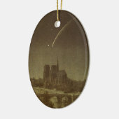  sterrenkunde, Donati-komeet boven Parijs in 1858 Keramisch Ornament (Links)
