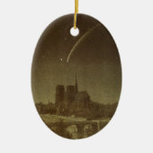  sterrenkunde, Donati-komeet boven Parijs in 1858 Keramisch Ornament (Voorkant)